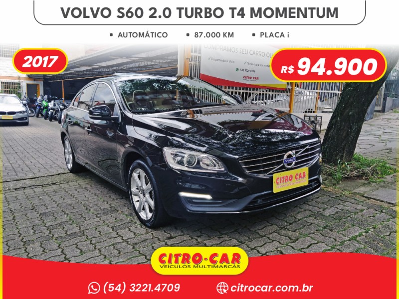 s60 2.0 t4 momentum gasolina 4p automatico 2017 caxias do sul