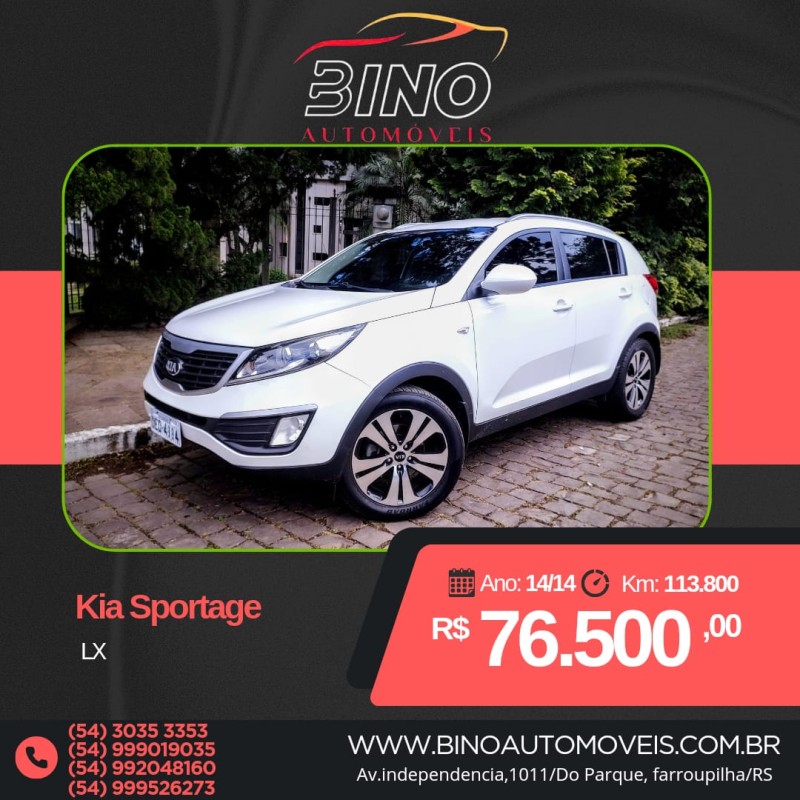 sportage 2.0 lx 4x2 16v flex 4p automatico 2014 farroupilha