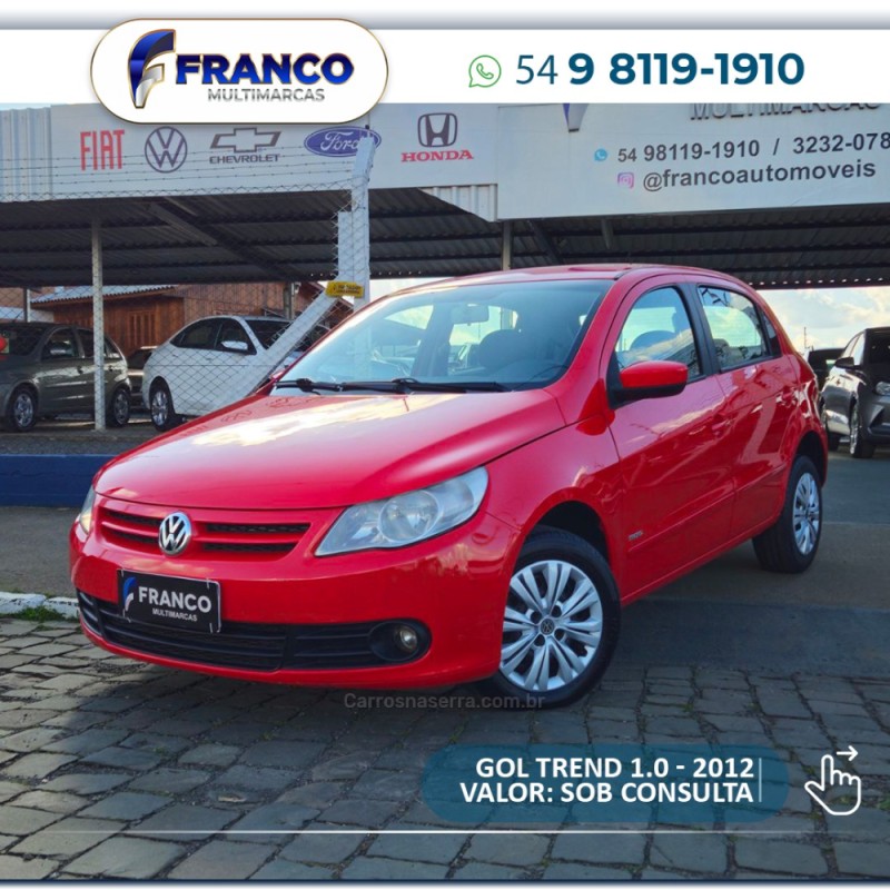 GOL 1.0 MI TRENDLINE 8V FLEX 4P MANUAL - 2012 - VACARIA