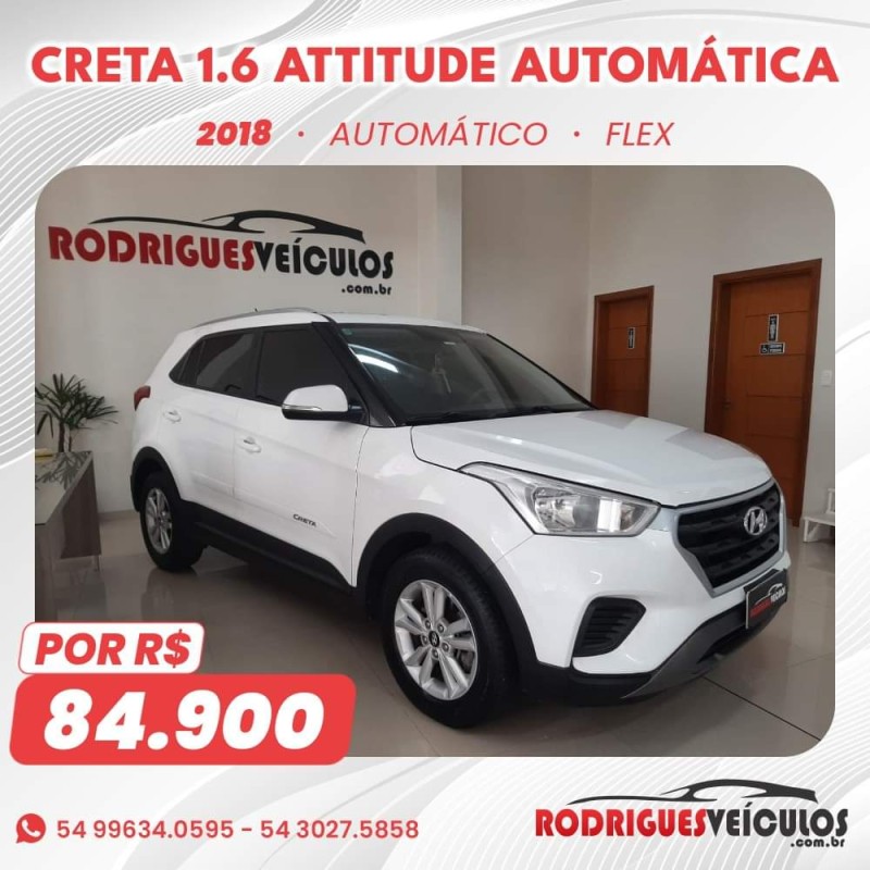 CRETA 1.6 16V ATTITUDE FLEX AUTOMÁTICO - 2018 - CAXIAS DO SUL