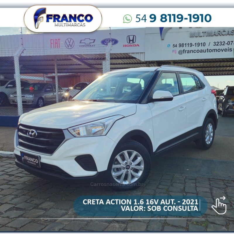 CRETA 1.6 16V ACTION FLEX 4P AUTOM - 2021 - VACARIA