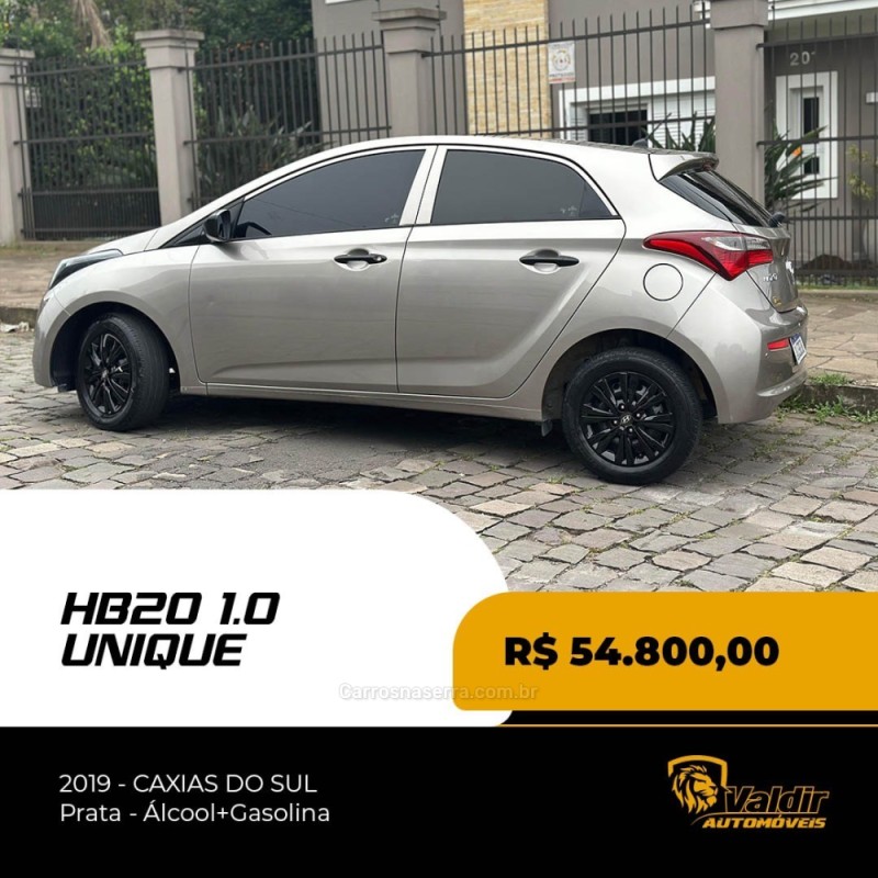 HB20 1.0 UNIQUE 12V FLEX 4P MANUAL - 2019 - CAXIAS DO SUL