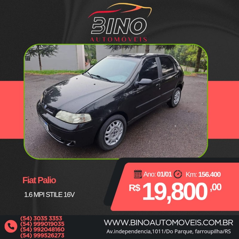 palio 1.6 mpi stile 16v gasolina 4p manual 2001 farroupilha