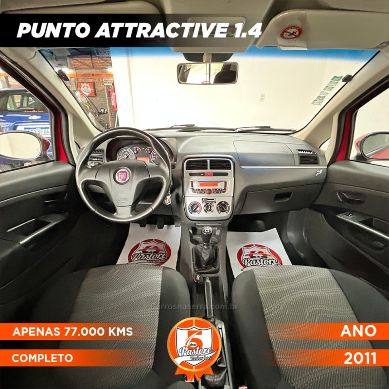 PUNTO 1.4 ATTRACTIVE 8V FLEX 4P MANUAL - 2011 - VACARIA