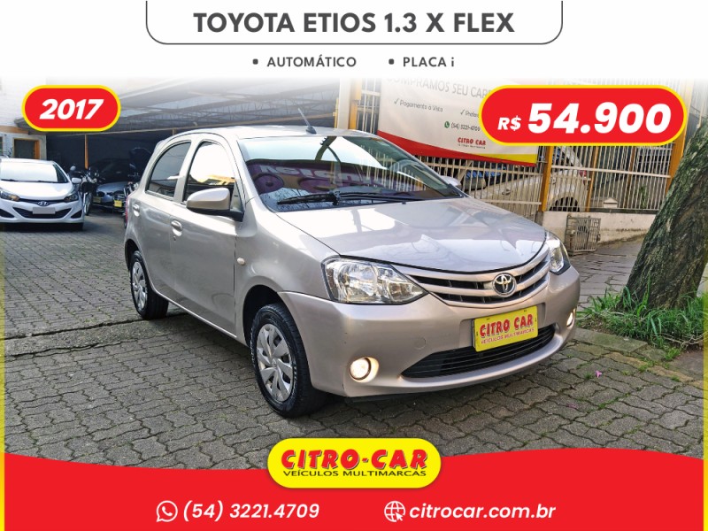 etios 1.3 x 16v flex 4p automatico 2017 caxias do sul