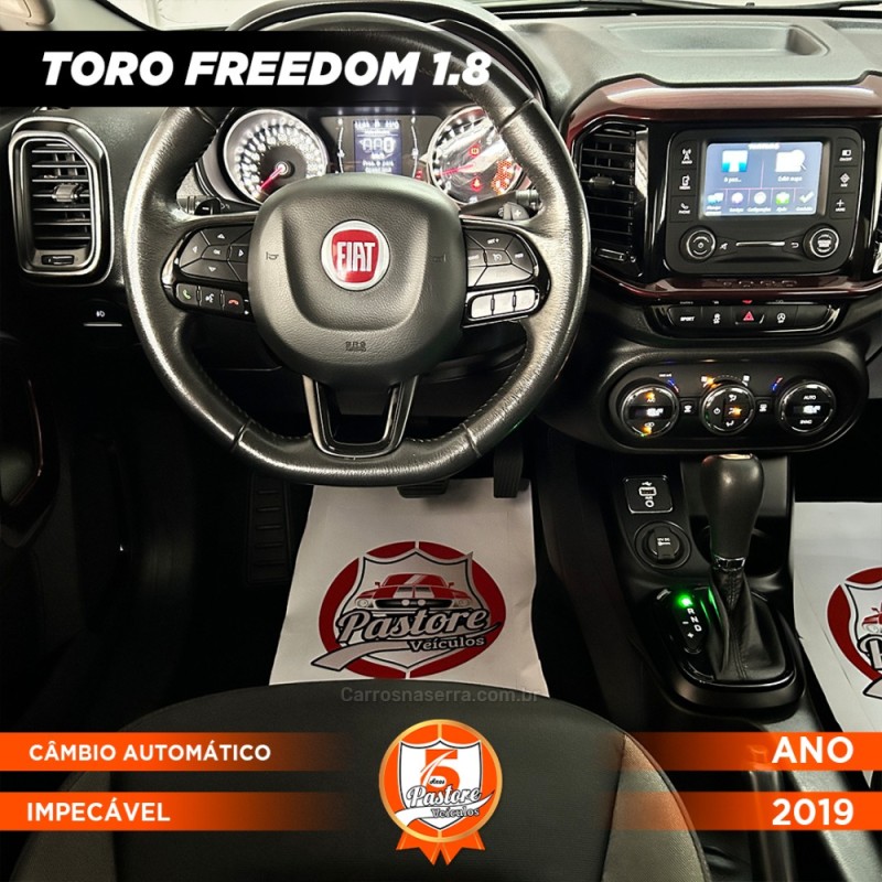 TORO 1.8 16V EVO FLEX FREEDOM AUTOMÁTICO - 2019 - VACARIA