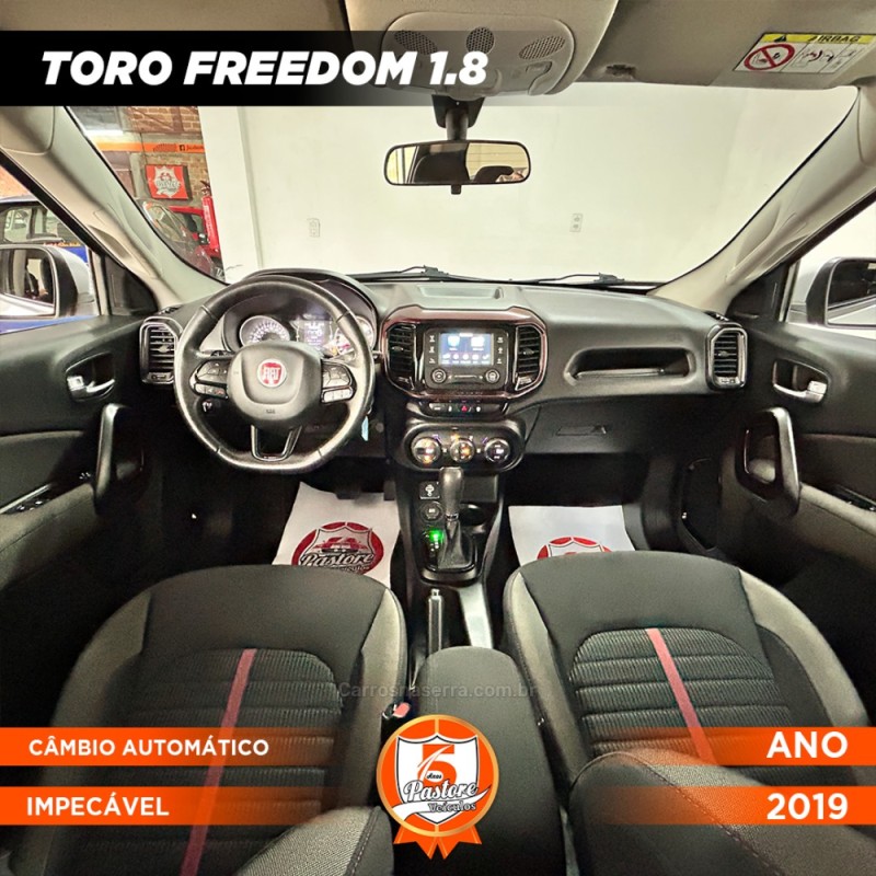 TORO 1.8 16V EVO FLEX FREEDOM AUTOMÁTICO - 2019 - VACARIA