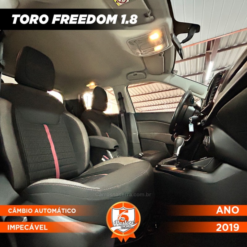 TORO 1.8 16V EVO FLEX FREEDOM AUTOMÁTICO - 2019 - VACARIA