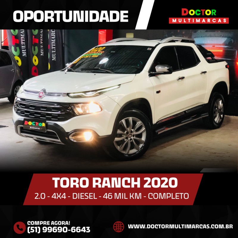 TORO 2.0 16V TURBO DIESEL RANCH AT 4X4 AUTOMÁTICO - 2020 - SãO LEOPOLDO