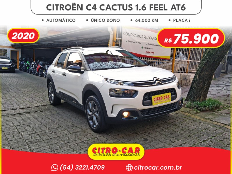 C4 CACTUS 1.6 VTI FEEL FLEX 4P AUTOMATICO - 2020 - CAXIAS DO SUL