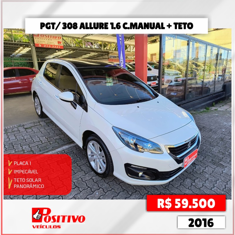 308 1.6 allure 16v flex 4p manual 2016 caxias do sul