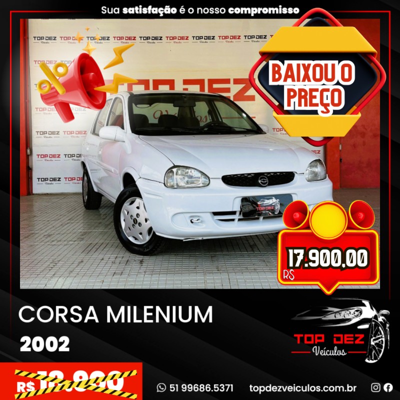 corsa 1.0 mpfi milenium ii sedan 8v gasolina 4p manual 2002 sao sebastiao do cai