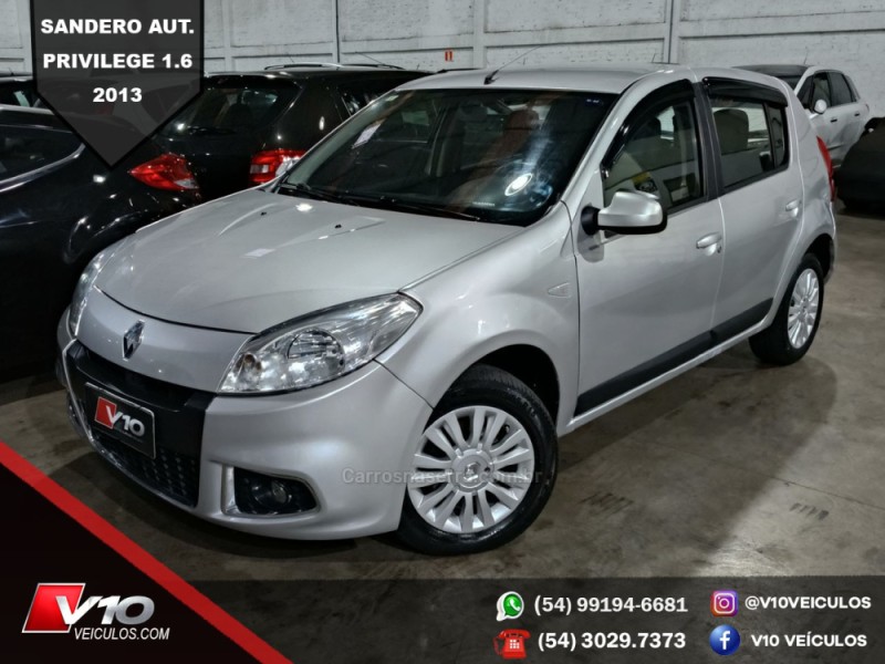 SANDERO 1.6 PRIVILÉGE 16V FLEX 4P AUTOMÁTICO - 2013 - CAXIAS DO SUL