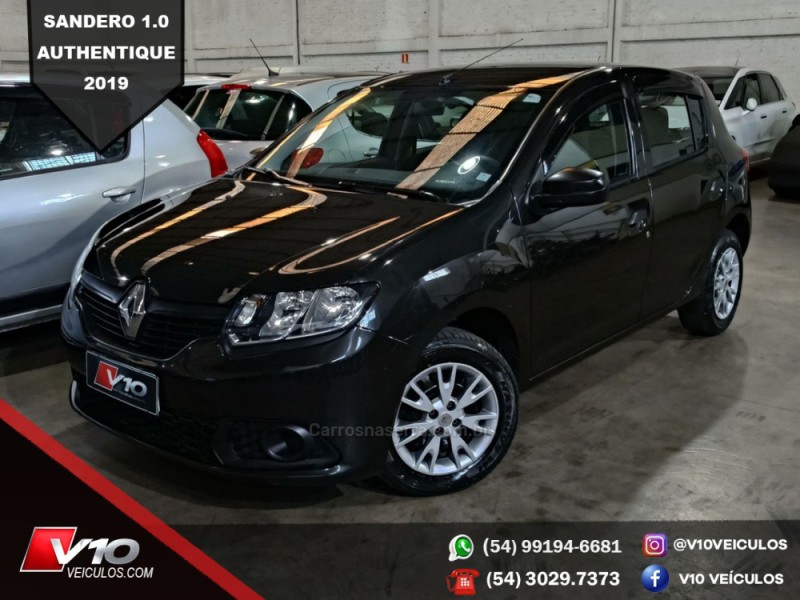 SANDERO 1.0 AUTHENTIQUE 12V FLEX 4P MANUAL - 2019 - CAXIAS DO SUL