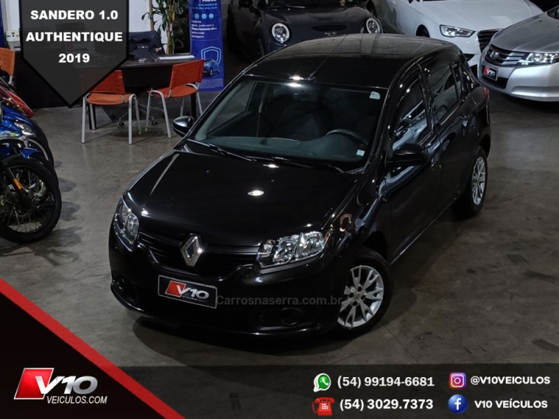 SANDERO 1.0 AUTHENTIQUE 12V FLEX 4P MANUAL - 2019 - CAXIAS DO SUL