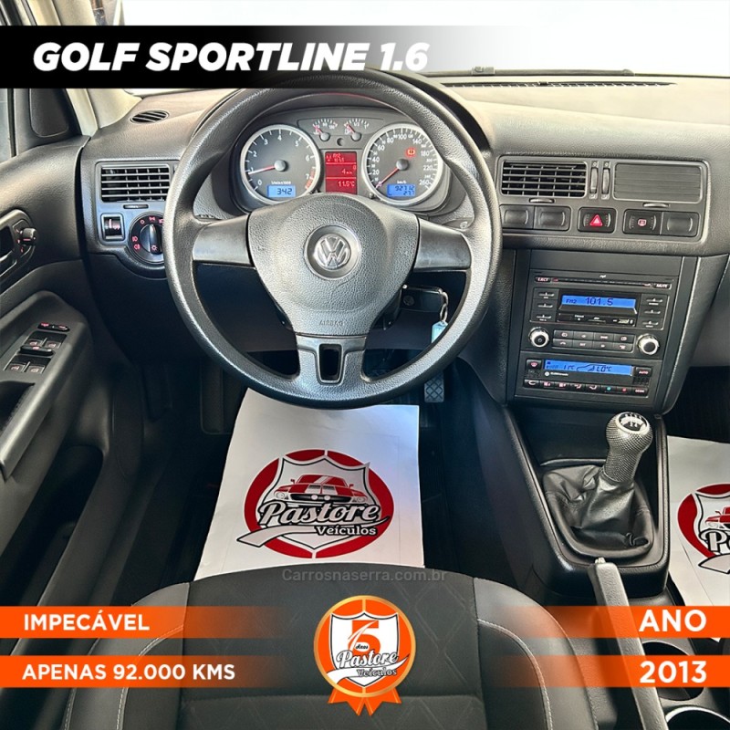 GOLF 1.6 MI SPORTLINE 8V FLEX 4P MANUAL - 2013 - VACARIA