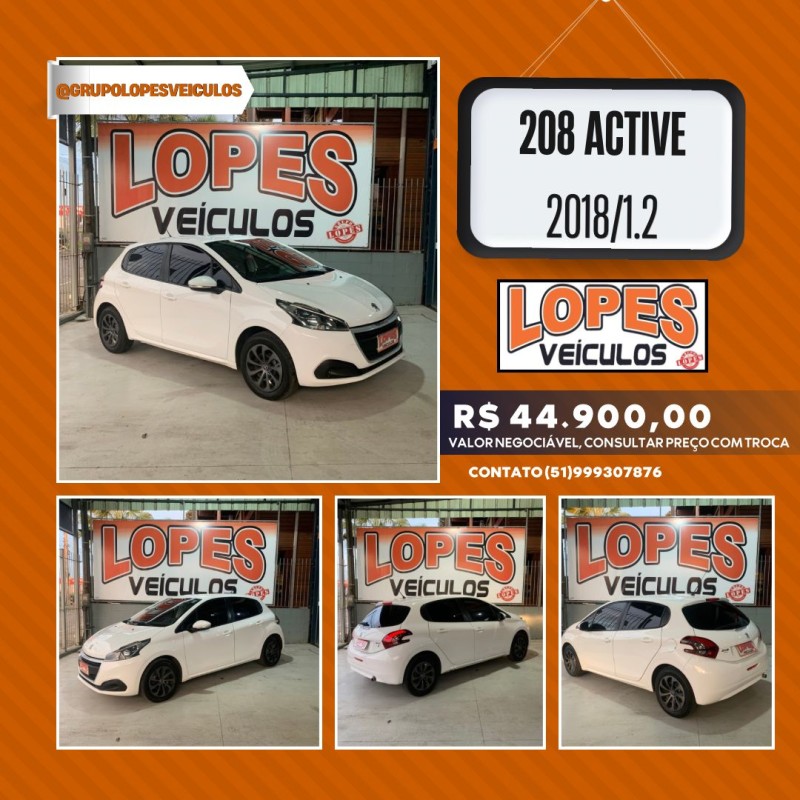 208 1.5 active 8v flex 4p manual 2018 portao