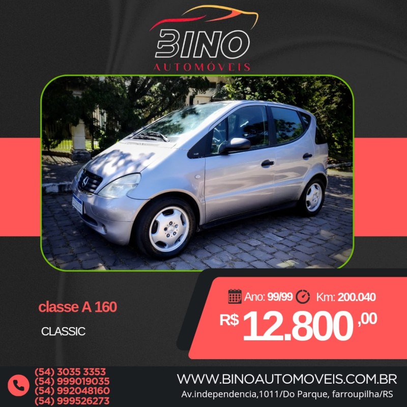 classe a 1.6 160 classic gasolina 4p manual 1999 farroupilha