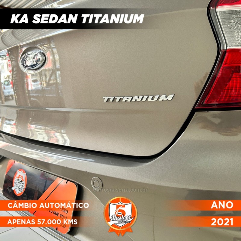 KA + 1.5 SEDAN TITANIUM 12 FLEX 4P AUTOMÁTICO - 2021 - VACARIA