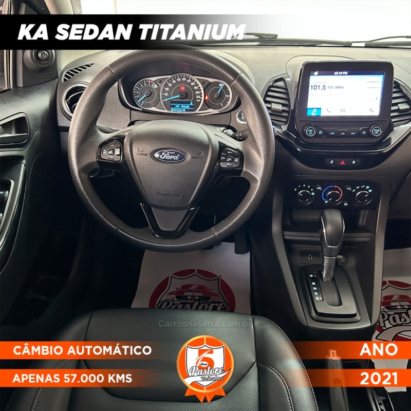 KA + 1.5 SEDAN TITANIUM 12 FLEX 4P AUTOMÁTICO - 2021 - VACARIA