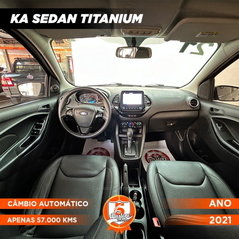 KA + 1.5 SEDAN TITANIUM 12 FLEX 4P AUTOMÁTICO - 2021 - VACARIA