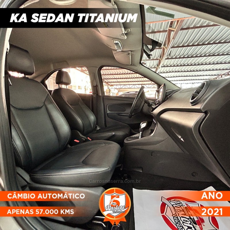 KA + 1.5 SEDAN TITANIUM 12 FLEX 4P AUTOMÁTICO - 2021 - VACARIA