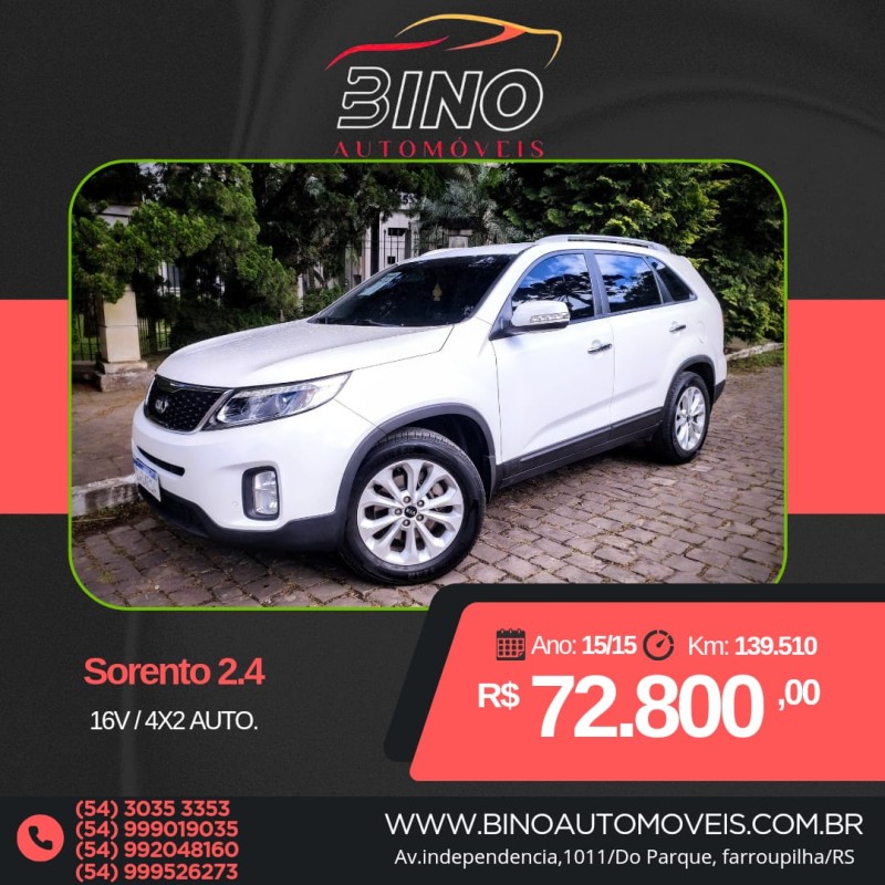 SORENTO 2.4 EX2 4X2 16V GASOLINA 4P AUTOMÁTICO