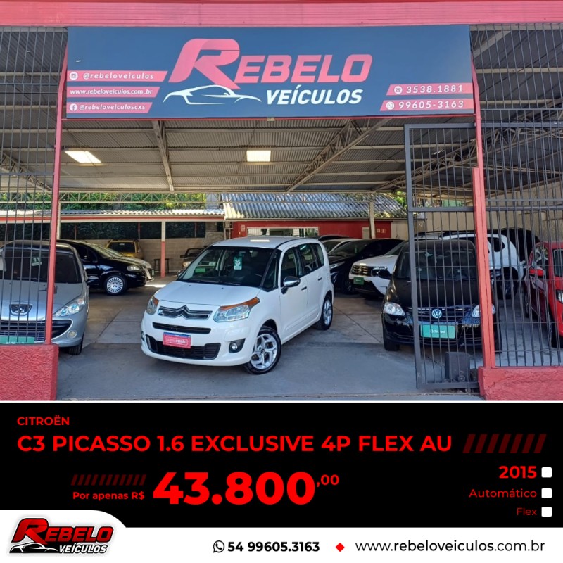 c3 picasso 1.6 exclusive 4p flex automatico 2015 caxias do sul