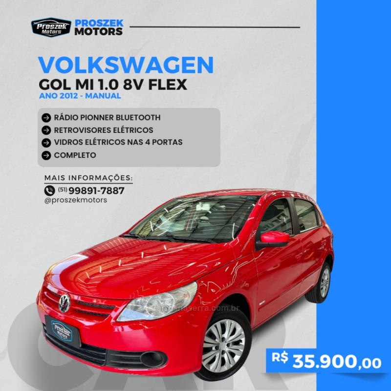 gol 1.0 mi 8v flex 4p manual g.v 2012 canoas