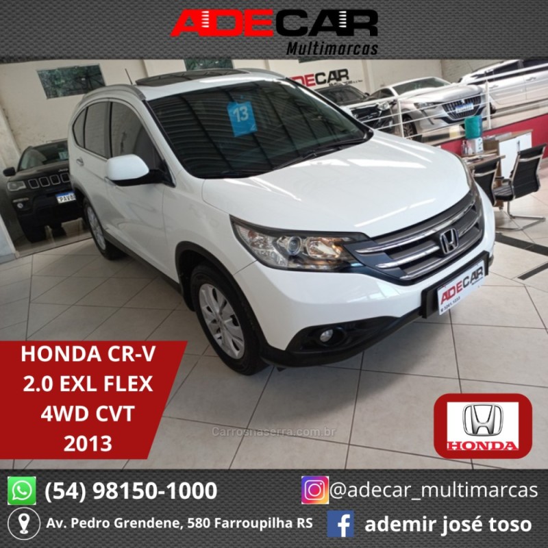 crv 2.0 exl 4x4 16v flex 4p automatico 2013 farroupilha