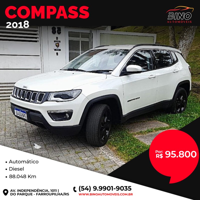 compass 2.0 16v diesel longitude 4x4 automatico 2018 farroupilha