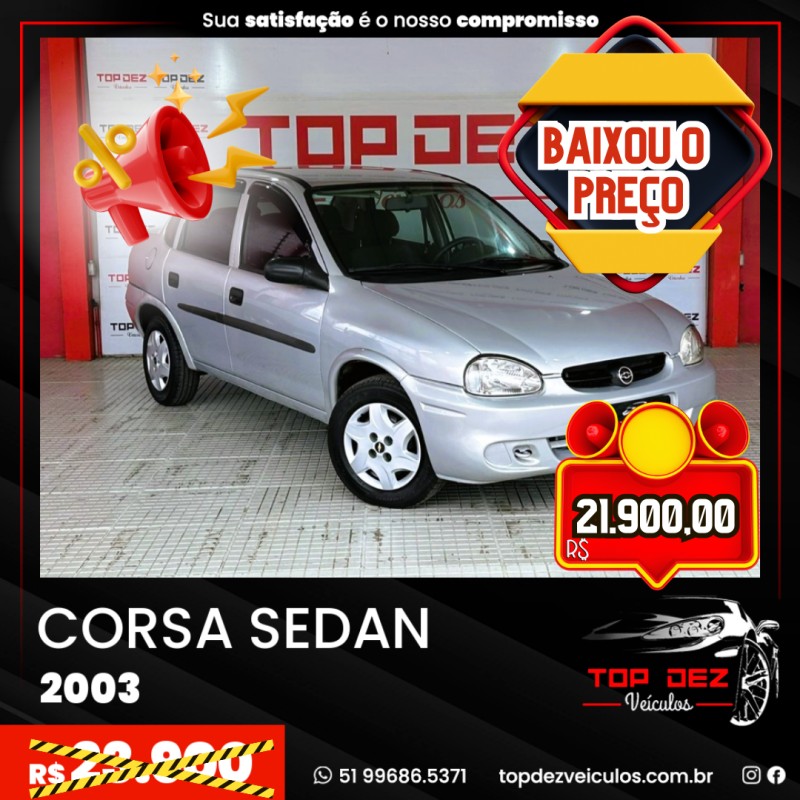 corsa 1.6 mpfi super sedan 8v gasolina 4p manual 2003 sao sebastiao do cai