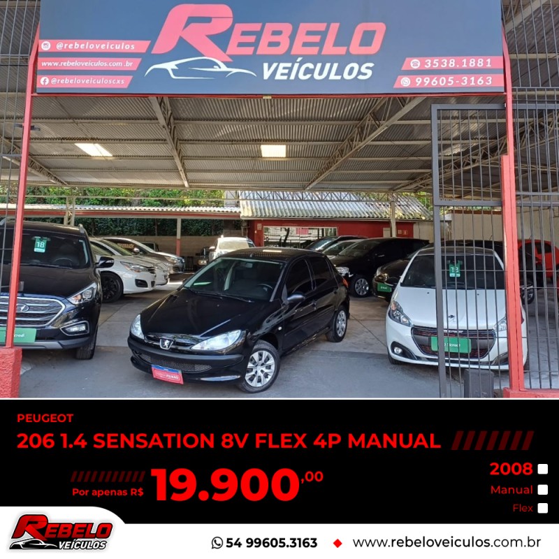 206 1.4 sensation 8v flex 4p manual 2008 caxias do sul