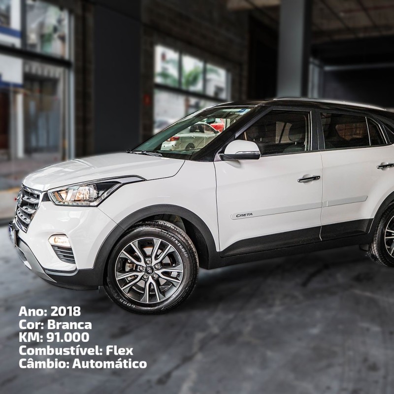 CRETA 2.0 16V FLEX PRESTIGE AUTOMÁTICO - 2018 - LAJEADO