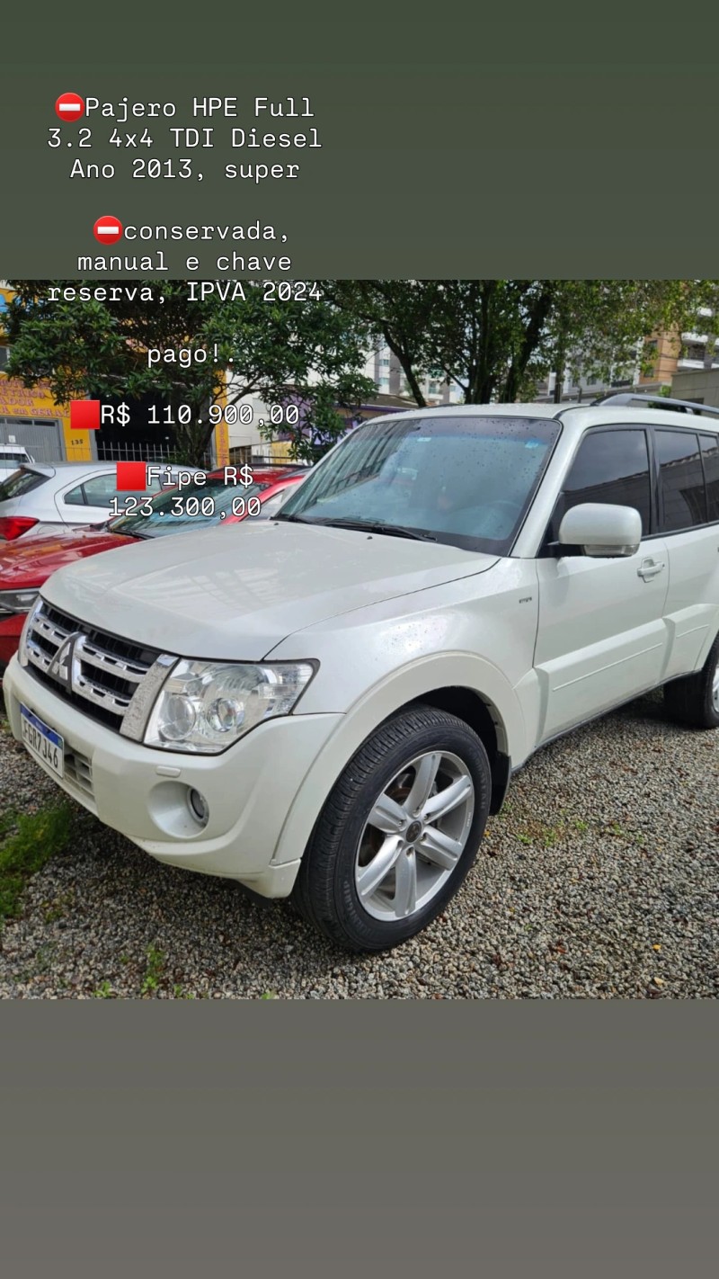 pajero full 3.2 gls 4x4 turbo intercooler diesel 4p automatico 2013 arroio do meio