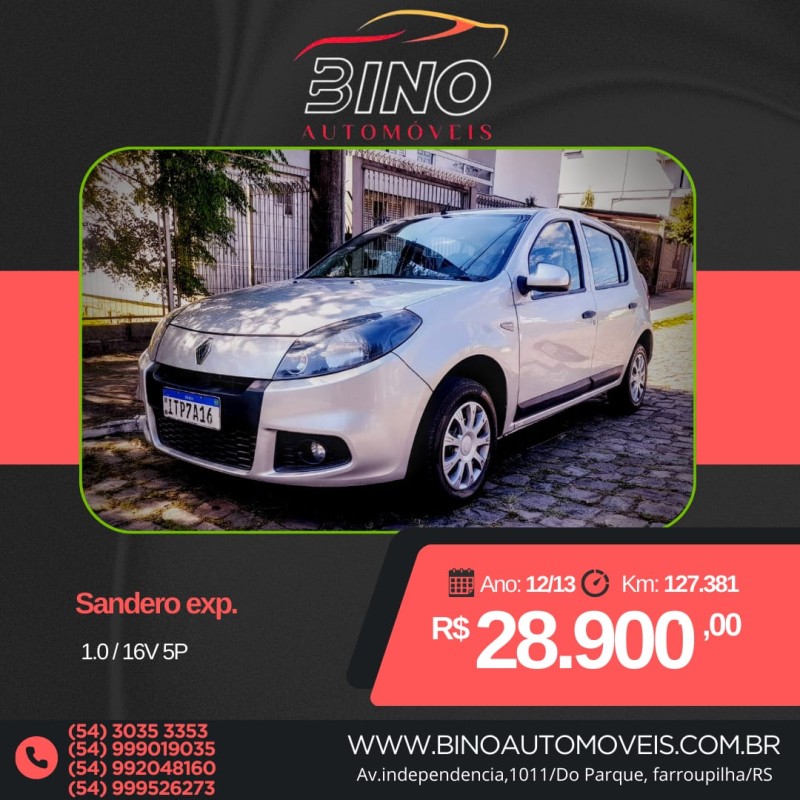 sandero 1.0 expression 16v flex 4p manual 2013 farroupilha