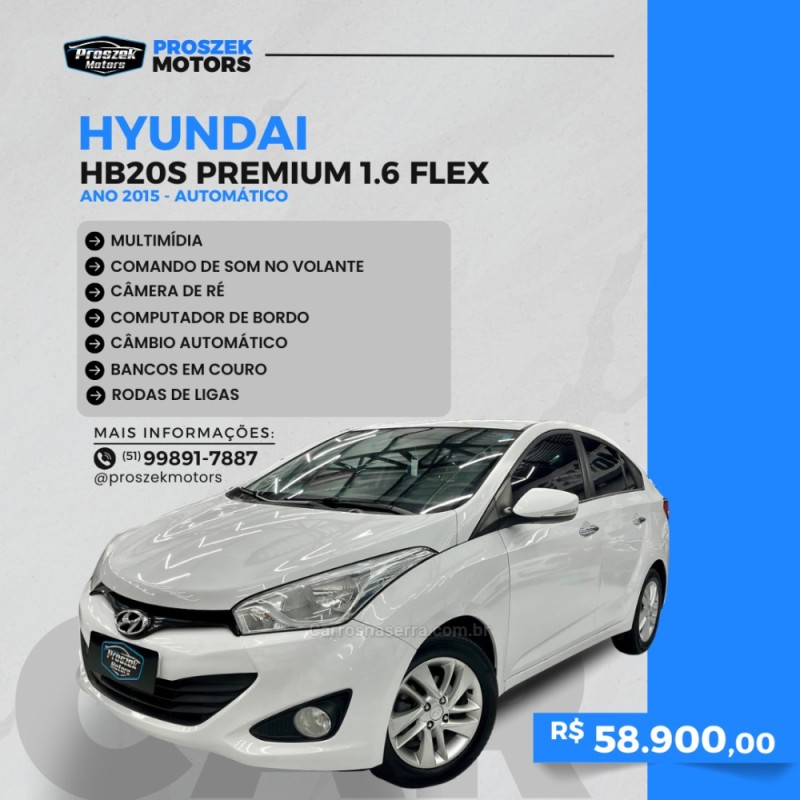 hb20s 1.6 premium 16v flex 4p automatico 2015 canoas