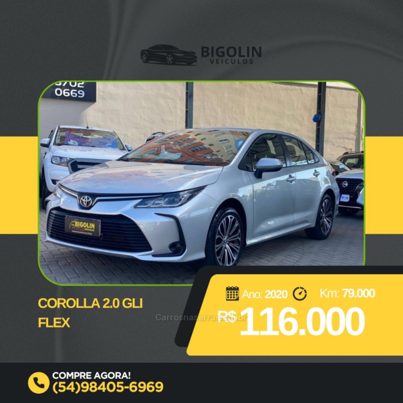 COROLLA 2.0 GLI 16V FLEX 4P AUTOMÁTICO