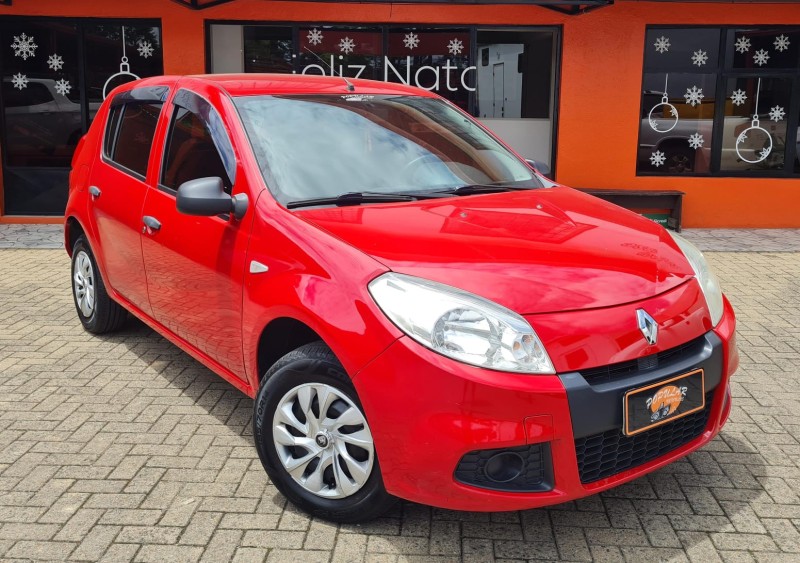 sandero 1.0 authentique 16v flex 4p manual 2013 canela