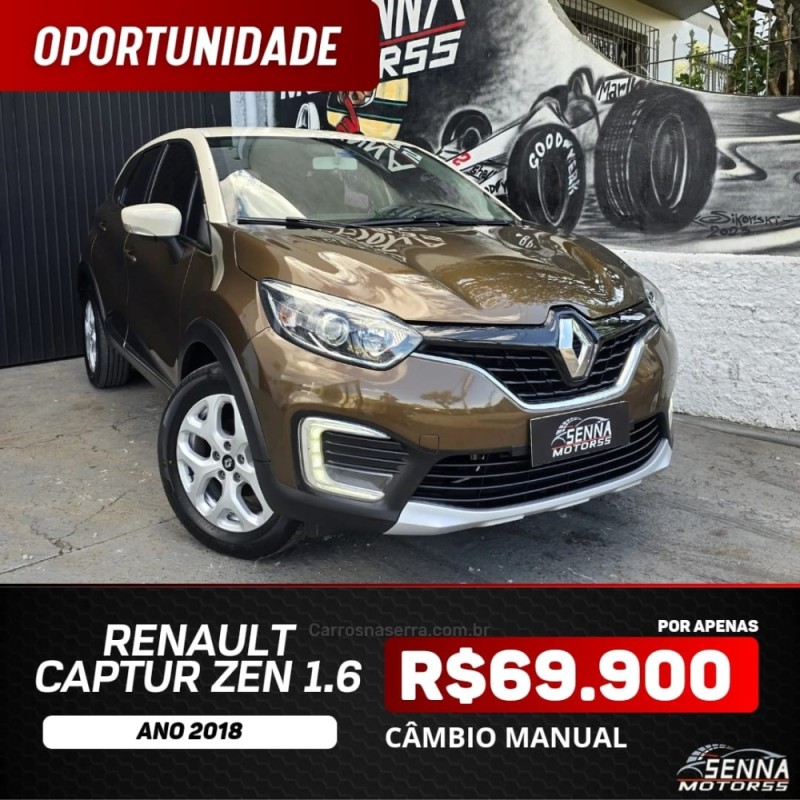 captur 1.6 16v sce flex zen manual 2018 caxias do sul