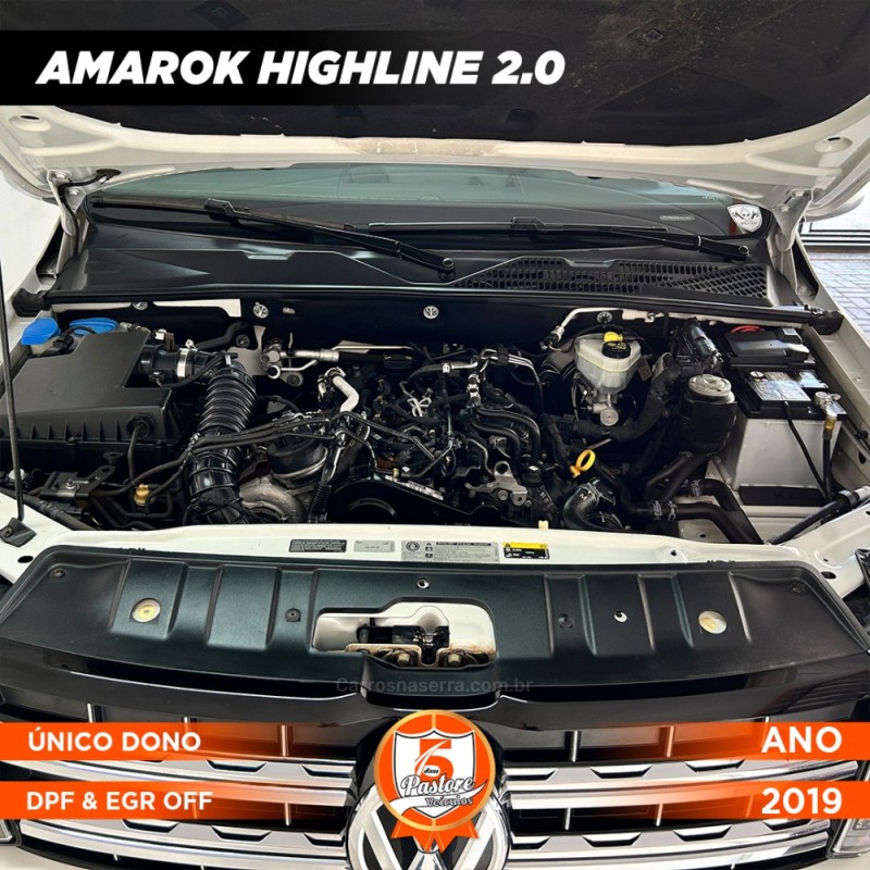 AMAROK 2.0 HIGHLINE 4X4 CD 16V TURBO INTERCOOLER DIESEL 4P AUTOMÁTICO - 2019 - VACARIA