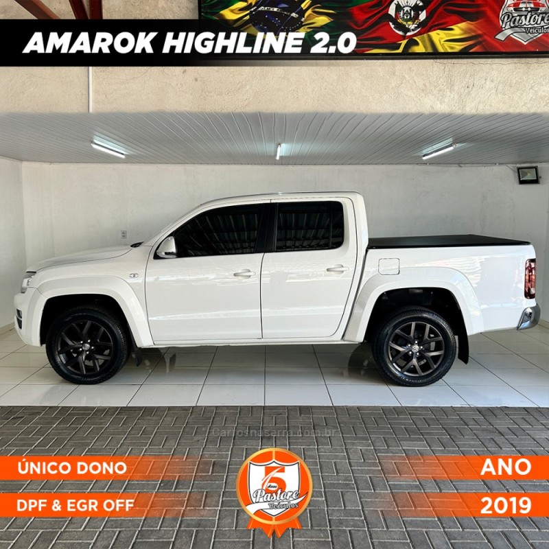 AMAROK 2.0 HIGHLINE 4X4 CD 16V TURBO INTERCOOLER DIESEL 4P AUTOMÁTICO - 2019 - VACARIA