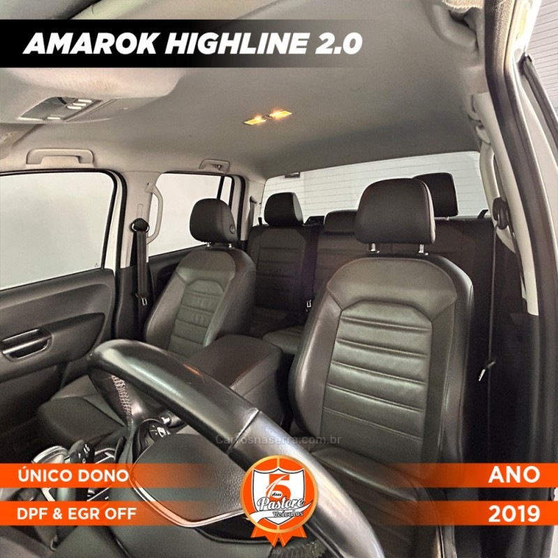 AMAROK 2.0 HIGHLINE 4X4 CD 16V TURBO INTERCOOLER DIESEL 4P AUTOMÁTICO - 2019 - VACARIA