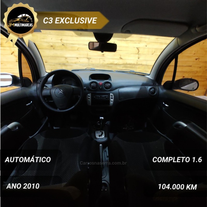 C3 1.6 EXCLUSIVE 16V FLEX 4P AUTOMÁTICO - 2010 - VACARIA