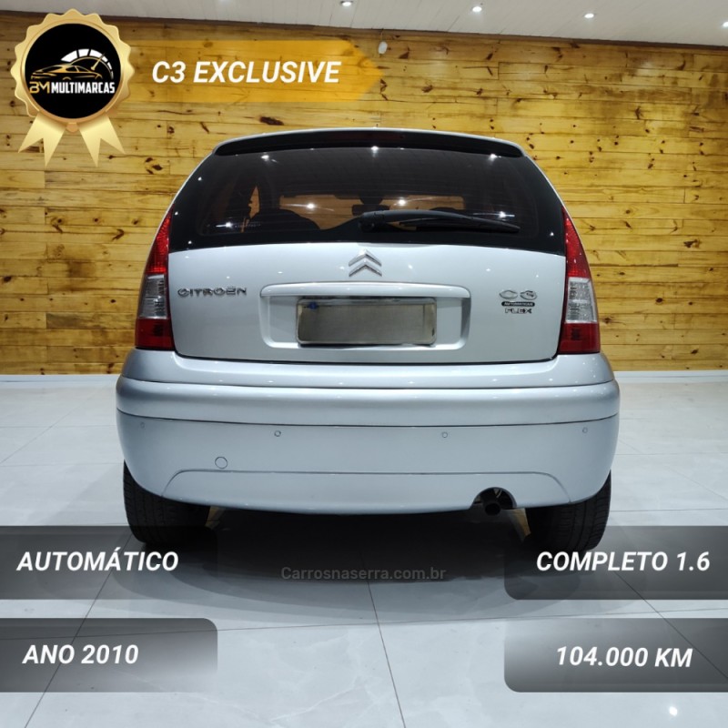 C3 1.6 EXCLUSIVE 16V FLEX 4P AUTOMÁTICO - 2010 - VACARIA