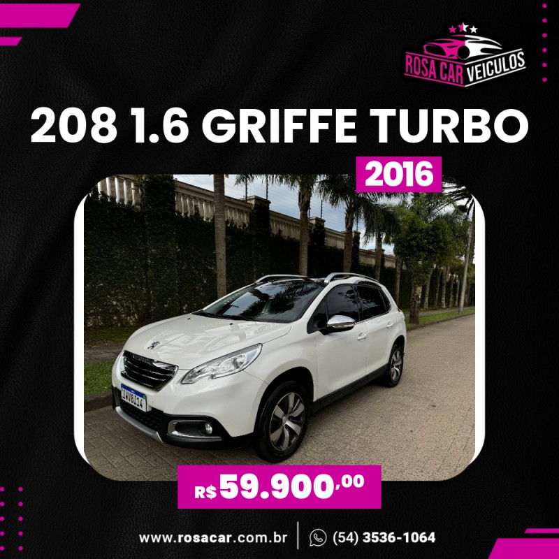 208 1.6 griffe 16v flex 4p manual 2016 caxias do sul