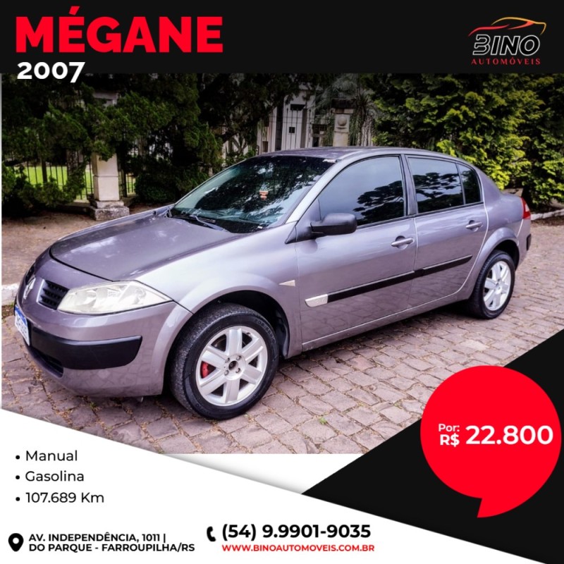 megane 1.6 extreme sedan 16v flex 4p manual 2007 farroupilha