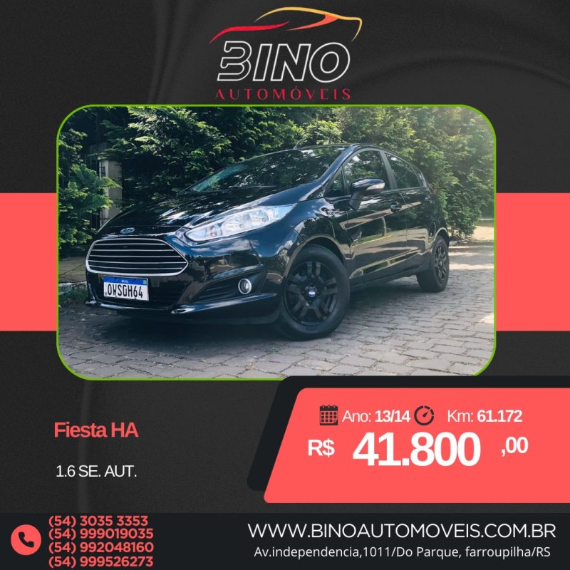 fiesta 1.6 sel hatch 16v flex 4p automatico 2014 farroupilha