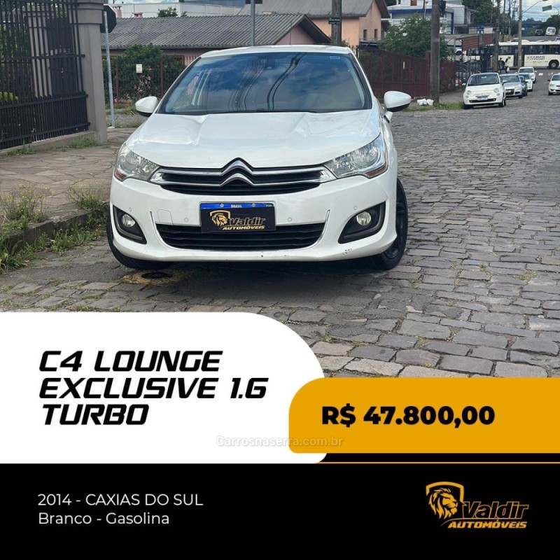 c4 lounge 1.6 exclusive 16v turbo gasolina 4p automatico 2014 caxias do sul