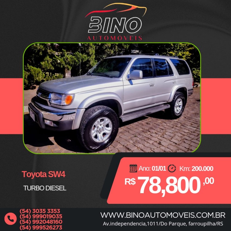 hilux sw4 3.0 4x4 8v turbo diesel 4p manual 2001 farroupilha